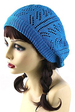 Pack of 12 (pieces) Assorted Knitted Soft Beret Beanie Hat FM-BHT57090