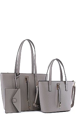 3IN1 TRENDY CLASSY SHOPPER BAG AND CLUTCH SET