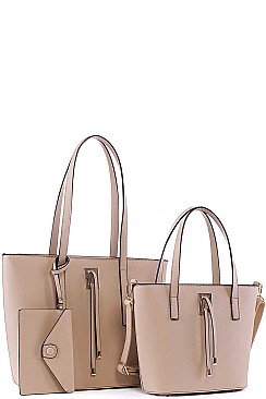 3IN1 TRENDY CLASSY SHOPPER BAG AND CLUTCH SET
