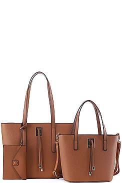 3IN1 TRENDY CLASSY SHOPPER BAG AND CLUTCH SET