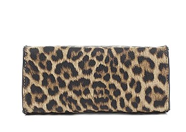 KEY LOCK LEOPARD PRINT SATCHEL BAG