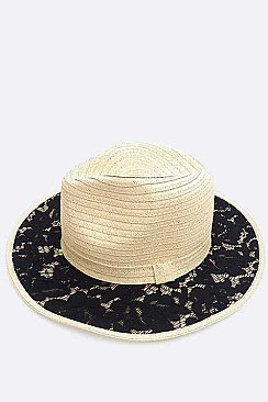 Laced Brim Fashion Straw Hat LACAE171DD