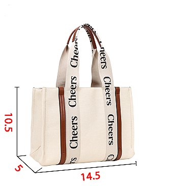 Cheers Canvas Quality Tote HandBag