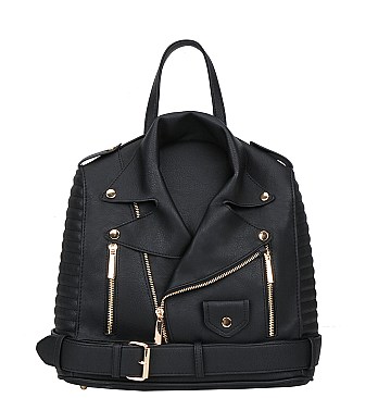 Moto Jacket Design Satchel Backpack