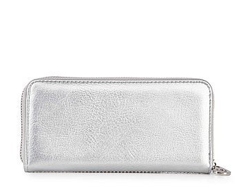 Rhinestone Wavy Bling Accordion Wallet