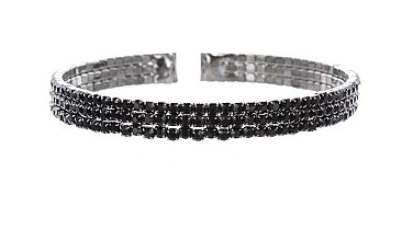 3 LINE RHINESTONE CUFF BRACELET