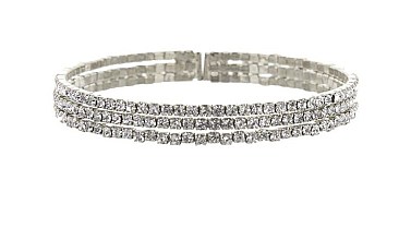 3 LINE RHINESTONE CUFF BRACELET