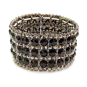 METAL STRETCH STONE BRACELET