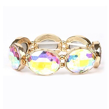 Fashion Oval Gems Stretch Bracelet SLBQ18