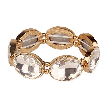 Fashion Oval Gems Stretch Bracelet SLBQ18