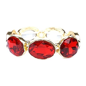 Fashion Oval Gems Stretch Bracelet SLBQ18