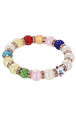 PACK 0F 12 FASHION ASSORTED COLOR MULTI BRACELET SET