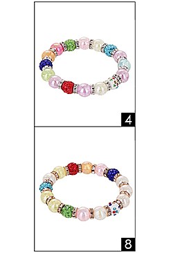 PACK 0F 12 FASHION ASSORTED COLOR MULTI BRACELET SET