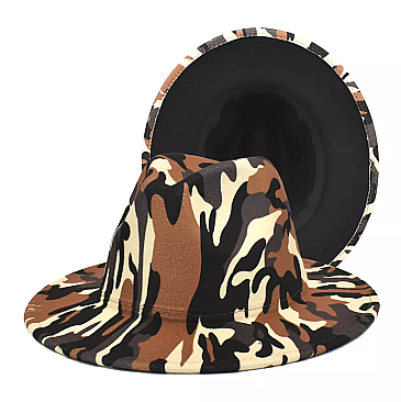 TRENDY CAMOUFLAGE Fedora Hat for Women