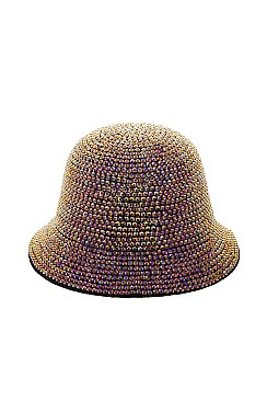 TRENDY  RHINESTONE STUDDED BUCKET HAT