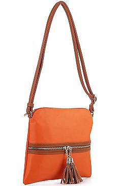 FASHION CUTE TASSEL SMOOTH PU LEATHER CROSSBODY BAG  JYBS-2408