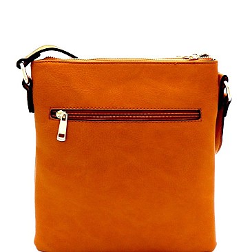 Fashionable Laser-Cut Detail Tassel Pocket Cross Body Messenger MH-BS2397