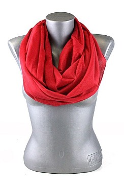 Pack of (12 Pieces) Silky infinity Fashionable Colors Scarves FM-BSF41011