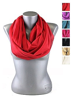 Pack of (12 Pieces) Silky infinity Fashionable Colors Scarves FM-BSF41011