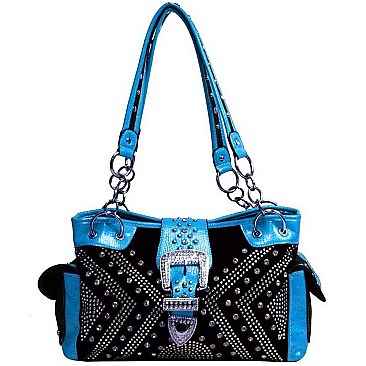 Rhinestone Pattern Western Tote