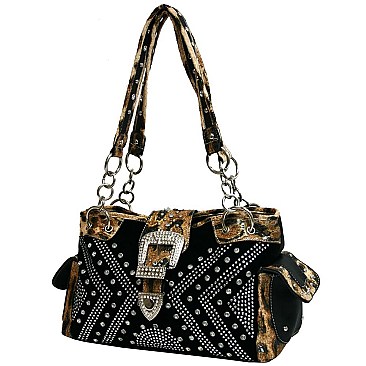 Rhinestone Pattern Western Tote