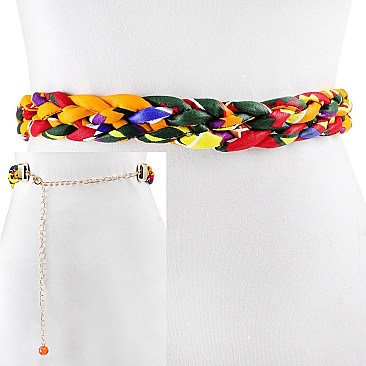 TRENDY KENTE AFRICAN PRINT FABRIC BELT