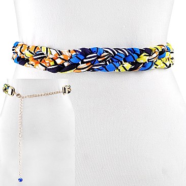 TRENDY KENTE AFRICAN PRINT FABRIC BELT