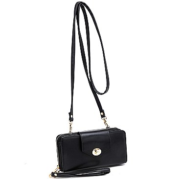 Cellphone Compartment Cross Body Wallet