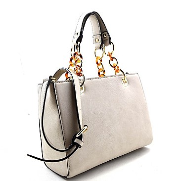 Chain Accent Small Carry Fashion Tote