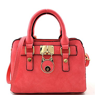 Padlock Accent Small Size Satchel