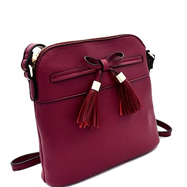 Tassel Bow Accent Cross Body Messenger MH-BW2338