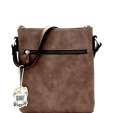Trendy Tassel Accent Multi-Pocket Cross Body Messenger BW2344
