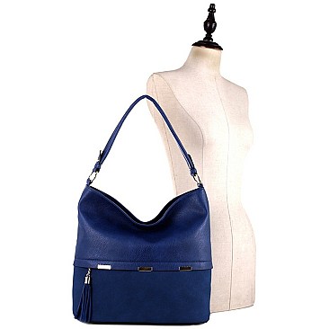 2 IN 1 Tassel Accent Hobo Cross Body Value SET