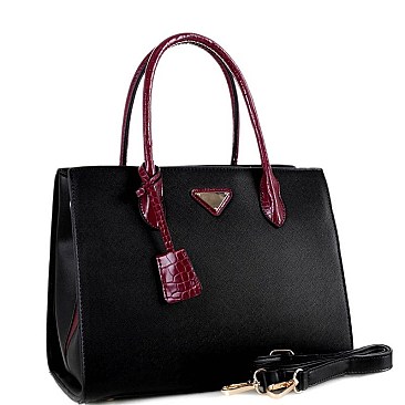 Two-Tone Structured Satchel
