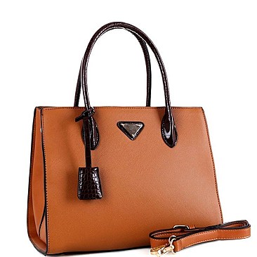 Two-Tone Structured Satchel
