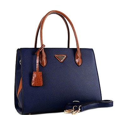 Two-Tone Structured Satchel