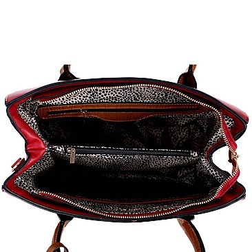 Two-Tone Structured Satchel