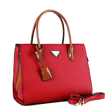 Two-Tone Structured Satchel