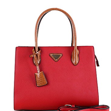 Two-Tone Structured Satchel