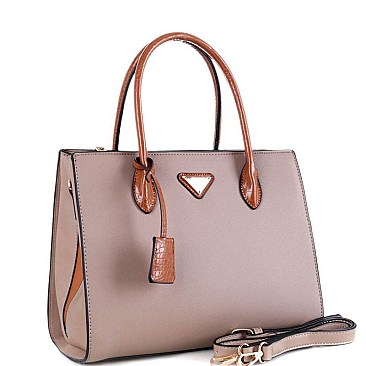 Two-Tone Structured Satchel