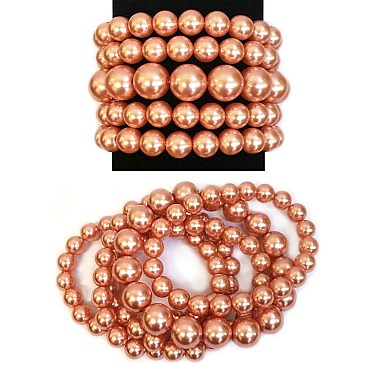 5-LINE PEARL STRETCH BRACELET