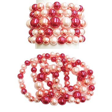 5-LINE PEARL STRETCH BRACELET