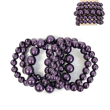 5-LINE PEARL STRETCH BRACELET