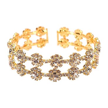 FLOWER BLING RHINESTONE BRACELET