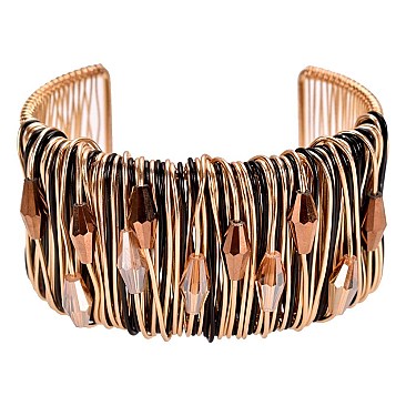BEADED DETAILS WIRED CUFF