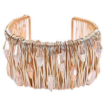 BEADED DETAILS WIRED CUFF
