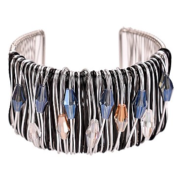 BEADED DETAILS WIRED CUFF