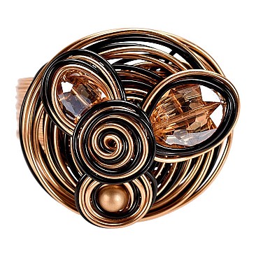 BEADED PEARL WIRE CUFF