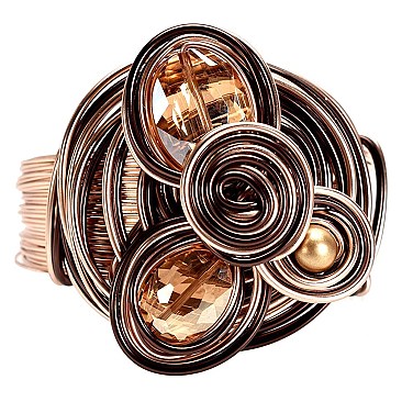 BEADED PEARL WIRE CUFF