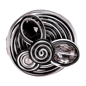 BEADED PEARL WIRE CUFF